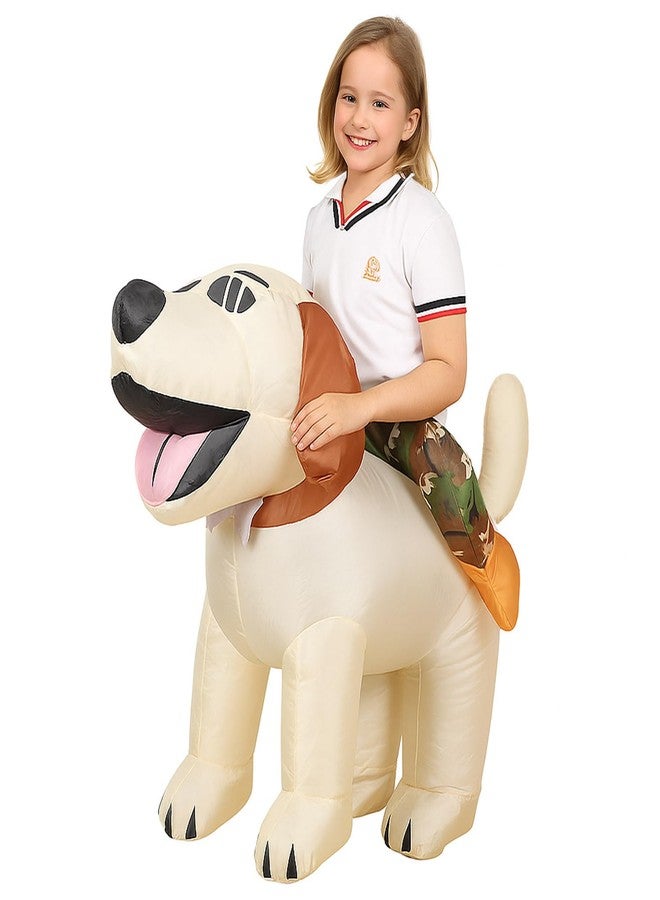 SVNVIOZ Dog Inflatable Costume for Kids, Blow Up Dog Halloween Cosplay Costumes, Ride on Party Costume Suit for Girls Boys - Image 1